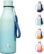 Insulated Water Bottle with Strap,18 oz Double Wall Stainless Steel Vacuum Bottles Metal Water Flask,Mint - Image 2