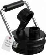 Jmoe USA Improved Jug Lid for RTIC Half Gallon and One Gallon Jugs | Replacement Lid With Upgraded Features, Better Cap, Rubber Grip, Steel Handle | Made of BPA Free Plastic (Fits Ceramic Version) - Image 2