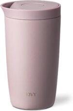 KIVY Insulated Stainless Steel Coffee Cup (Taupe, 12oz) - Image 2