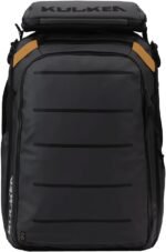 Käydä 44L Travel Backpack - Spacious Carry On Backpack with Detachable Travel Pouch, Magnetic Water Bottle Pocket, Passport and Laptop Pocket - Convertible Boot Bag for Snow Sports (Black/Gold) - Image 2