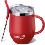 Kids Tumbler 12 oz Stainless Steel Double Wall Vacuum Insulated Tumbler Cup with Straw-Reusable Metal Travel Cup with Lids, Leak Proof and BPA Free (Canyon Red) - Image 2