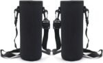 Kvvdi 2 Pack 32 oz Neoprene Glass Water Bottle Cooler Sleeve Insulator 32oz Bottle Cover Holder Carrier with Shoulder Strap - Image 2