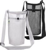 Larrel 2 Pack Portable Water Bottle Holder with Strap, Adjustable Water Bottle Sling Lanyard Pouch Tumbler Carrier for Sports Gym Outdoor Walking Hiking Camping (Black,Grey) - Image 2