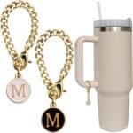 Letter Charm Accessories for Stanley Cup 2PCS Initial Name ID Personalized Handle Charm for Stanley Tumbler - Image 2