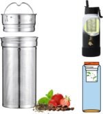 Lexlion Water Bottle Tea Infuser for Loose Leaf Brewing – Reusable & Portable Stainless Steel Filter for Fruit, Coffee, Iced, Herbal, and Black Blends – Round Strainer - Image 2