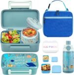 MAISON HUIS Bento Box for Kids with 8oz Soup Thermo, Insulated Lunch Bag & 17oz Water Bottle, 2-Compartment Bento Box with Built-In Ice Pack, Leak-Proof & BPA-Free - Image 2