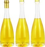 MAYPINK Clear Glass Bottles 25 oz - 750 ml Set of 3 for Hot Sauce Oil Jam Lemonade Whisky Wine Beverages Oils Kombucha Kefir Vinegar Beer with T top Caps with Airtight and Leak Proof Shrink Film - Image 2