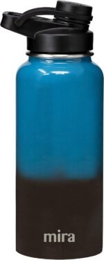 MIRA 32 oz Insulated Sports Bottle - Stainless Steel Temperature Control Thermo - Easy-Drink Spout (24Hr Cold/12Hr Hot) - Blue Lava - Image 2