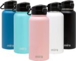 MIRA 32 oz Insulated Water Bottle - Stainless Steel Thermo with One-Touch Quick-Open Spout - Double Wall Hot & Cold (24Hr Cold/12Hr Hot) - Rose Pink - Image 2
