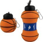 Maccabi Art Clip-On Collapsible 1 Liter, 34 oz. size BPA-Free Silicone Basketball Large Water Bottle for Kids - Image 2