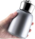 Mifoci 1 Pcs 10oz Mini Water Bottles Stainless Steel Slim Insulated Thermal for Hot Cold Drink Thermal Small Vacuum Portable Water Bottle for Women Gifts Travel Camping Hiking (Silver) - Image 2
