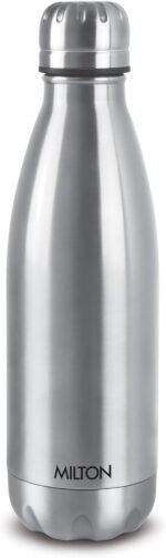 Milton Duo DLX 500 Thermosteel 24 Hours Hot and Cold Water Bottle, 1 Piece, 500 ml, Silver | Leak Proof | Office Bottle | Gym | Home | Kitchen | Hiking | Trekking | Travel Bottle - Image 2