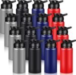 Mimorou 16 Pack Aluminum Water Bottles with Snap Lid Aluminum Reusable Sports Lightweight Leak Proof Water Bottles Bulk for Gym Hiking Cycling Sports Outdoor(17 oz) - Image 2