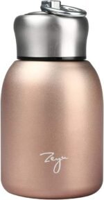 Mini 12oz Stainless Steel Water Bottle, Small Vacuum Insulated Water Bottle Leak Proof Sport Tumbler Cup Hot and Cold Water Bottle for Women Girls Kids Gift Milk Tea Lunch (Orange red) - Image 2