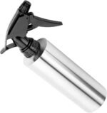 MroMax 1Pcs 11.8oz/350ml Spray Bottle 304 Stainless Steel with Fine Mist Sprayer, Empty Refillable Container for Kitchen Bathroom or Plants Water Sprayer Silver Tone - Image 2