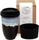 NOVA CERAMICS 12oz Travel Coffee Mug - Unique Microwave & Dishwasher Safe Tumbler With Lid - Gifts For Women & Men - Image 2