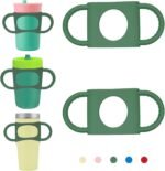 NiHome 2PCS Silicone Dual-Handle Tumbler Grip Compatible with 14oz Stanley Tumblers, Accessories Handle Fit for 12oz Zak Owala Cups, Tumbler Handles for Home Travel Outdoors Daily Use - Image 2