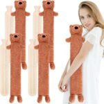 Nuanchu 4 Pack Long Hot Water Bottle with Soft Bear Fleece Cover 2L Large Capacity, Rubber Hot Water Bag for Pain Relief, Hots & Cold Therapy, Christmas Gift for Women Men - Image 2
