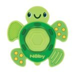 Nuby Teethe N' Pop Sensory Play Teether - Baby Teething Toy - 3+ Months - Turtle - Image 2