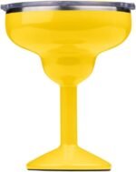 ORCA Rita | Temperature Insulated, Stainless Steel Margarita Glass, Lidded Tumbler for Cocktails, Wine & Cold Drinks — Sunflower - Image 2