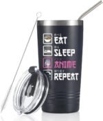 Onebttl Anime Gifts For Men, Women, Boys - 20oz/590ml Double Wall Vacuum Insulated Stainless Steel Tumblers Cups - Birthday Kawaii Gifts for Anime Lovers - With Japanese - Image 2