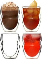 Ozeri Serafino Double Wall Insulated Beverage and Coffee Glasses, 8-Ounce, Set of 4 - Image 2