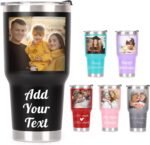 Personalized 30oz Photo Tumbler Stainless Steel, Custom Name Image Printed Cup, Insulated Travel Mug Mothers Day Gifts Mom Grandma Wife - Image 2