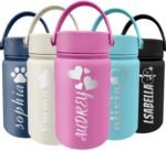Personalized Kids Water Bottle with Name, 18 oz Custom Engraved Stainless Steel Bottle, 25 Icons & 14 Fonts, Double Wall Insulated BPA-Free Leakproof Water Cup, Valentines & Birthday Gifts - Image 2