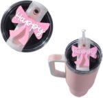 Personalized Name Tag For Stanley Cup 40 oz, Personalized Name Plate,Tumbler Lid Topper,Stanley Cup Accessories（Happy - Image 2