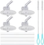 Replacement Straws Compatible with Thermos Funtainer 12oz Bottle, 4 PCS Silicone Straws Set with Cleaning Brushes for Thermos F401 & F410, 12 oz Thermos Funtainer Water Bottle Replacement Parts - Image 2