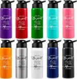 Roshtia 10 Pcs Christmas Aluminum Water Bottles Thank You Gifts Teacher Appreciation Gifts Bulk Water Bottle with Lids May You Be Proud of Reusable Leakproof for School Mother Employee Coworker(20 oz) - Image 2