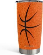 SANDJEST Basketball Tumbler 20oz Stainless Steel Insulated, Travel Coffee Cup, Sport Tumblers Gifts for Basketball Lovers, Men Women, Coach, Birthday, Christmas - Image 2
