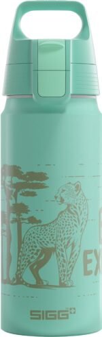 SIGG - Aluminium Children's Drinking Bottle - WMB ONE Brave Cheetah - Suitable for Carbonated Drinks - Leak-Proof - Feather-Light - BPA Free - ClimatePartner Certified - Sports & School - Light Blue - - Image 2