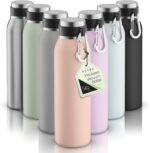 SIPX™ 20 oz Stainless Steel Insulated Water Bottle with Leakproof Lid & Carry Hook – Triple Insulated – Cold 24 Hours/Hot 12 Hours – Perfect for Gym, Work, Sports, Travel – Pink - Image 2