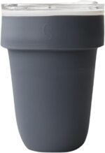 SWANZ Ceramic Coffee and Tea Travel Mug with Tritan Lid and Sleeve, Reusable To Go Tumbler Cup, Leak Proof, No Spill, Microwave Dishwasher Safe, Portable (Black, 15 Oz) - Image 2
