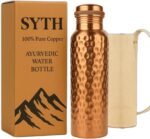 SYTH 100% Pure Copper Water Bottle With carrying Canvas Bag|Lab-Tested|34 OZ Leakproof, Handcrafted Ayurvedic Copper Vessel for Health, Pure copper water bottle for drinking (Copper Bottle With bag) - Image 2
