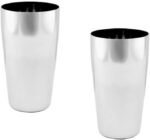 Satre Online and Marketing Stainless Steel Plain Lassi Glass or Water Glass Set 2, Tumbler Set, Unbreakable Glasses (2 Pcs) - Image 2
