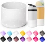Silicone Boot for Owala 14/16 oz Water Bottle, Anti-Slip Protective Sleeve for Owala 12 oz Kids Tumbler, Boot Bottom Base fit Flip 14 oz Insulated Stainless-Steel Water Bottle (Glitter White) - Image 2