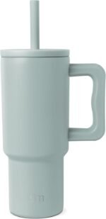 Simple Modern Kids 24 oz Tumbler with Handle and Silicone Straw Lid | Spill Proof and Leak Resistant | Reusable Stainless Steel Bottle | Gift for Kids Boys Girls | Trek Collection | Sea Glass Sage - Image 2