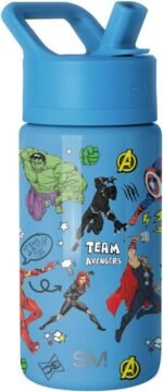 Simple Modern Kids Summit Water Bottle with Straw Lid | Marvel Avengers 14oz Stainless Steel Cup Insulated Tumbler for Boys, School | Avengers Heroes - Image 2
