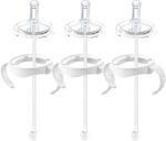 Sippy Cup Conversion Kit for Philips Avent Natural Baby Bottles, Soft Straw top and Weighted Sippy Cup Transition Kit with Handles for Kids, Pack of 3 - Image 2