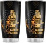 Sistabag - Coffee Tumbler For Black Women - Birthday, Mother's Day, Christmas Gifts For Women, Pride Tumbler For Woman (I Am The Storm, 20 Oz) - Image 2