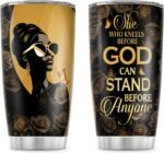 Sistabag - Coffee Tumbler For Black Women - Birthday, Mother's Day, Christmas Gifts For Women, Pride Tumbler For Woman (She Who Kneels Before God, 20 Oz) - Image 2