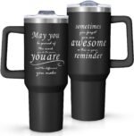 Sometimes You Forget You're Awesome Gifts,40oz Tumbler With Handle And Straw,For Men And Women Thank Dad,Mom,Husband,Wife,Coworker, Best Friend,Stainless Steel Cup,Travel Coffee Mug Water Bottle - Image 2