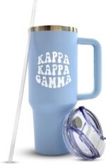 Sorority Shop Kappa Kappa Gamma 40oz Tumbler with Handle - Best Friend Tumblers for Women - Cute Sorority Engraved Tumbler - Insulated Tumblers to Keep Your Drinks Cold or Hot for Hours - Image 2
