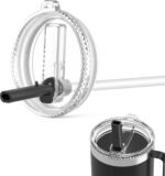 Spill-Proof Straw Lid for YETI Rambler 42/35/32/30 oz Tumblers ONLY | [NOT for Travel Mugs] [NOT for Screw-on Lids] | 180° Rotating & 95° Flip Hidden Straw Replacement Lid, Black (1-Pack) - Image 2