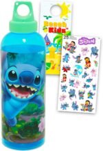 Stitch Reusable Water Bottle Set - Bundle of Plastic 30oz Sports Tumbler Cup with Twist Top Plus Sticker, More | Lilo, Stitch & Angel School Supplies - Image 2