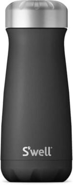 S'well Stainless Steel Traveler, 16oz, Onyx, Triple Layered Vacuum Insulated Containers Keeps Drinks Cold for 24 Hours and Hot for 12, BPA Free, Easy Carrying On the Go - Image 2