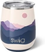 Swig Life 14oz Stemless Wine Cup, Insulated Wine Tumbler with Lid, Stainless Steel Travel Tumbler (Moon Shine) - Image 2
