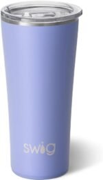 Swig Life 22oz Insulated Tumbler, Travel Coffee Tumbler with Lid, Cup Holder Friendly Travel Coffee Mug, Stainless Steel (Hydrangea) - Image 2